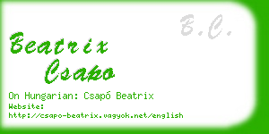 beatrix csapo business card