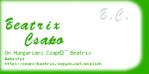 beatrix csapo business card